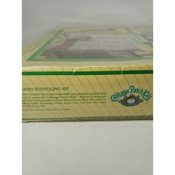 1984 Cabbage Patch Kids Afghan Stenciling Kit New Old Stock Sealed USA Vintage - Picture 15 of 16